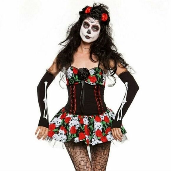 Hot Topic Dresses & Skirts - Hot Topic Black and Red Skull Dress